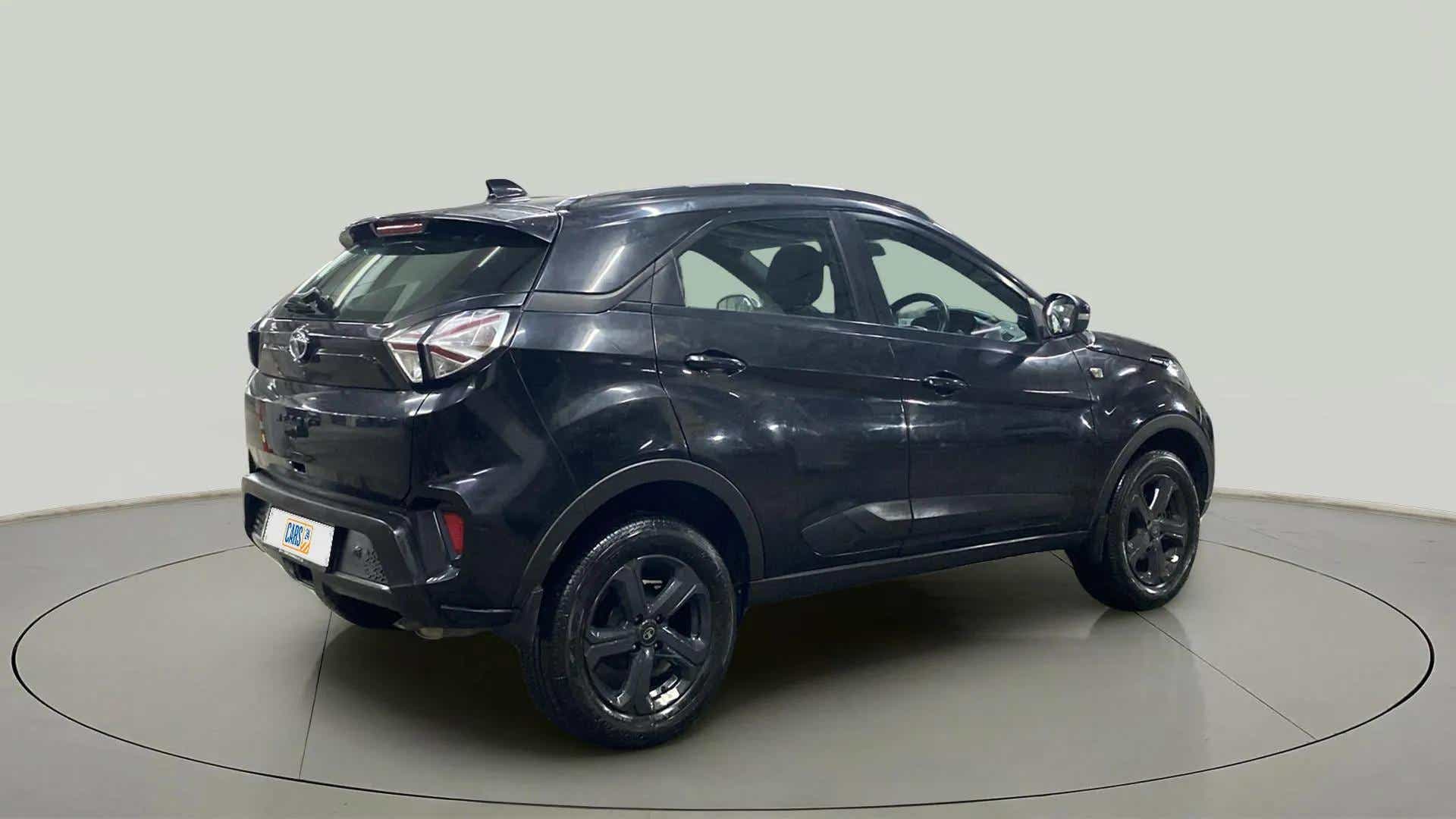 Rear three-quarter view of a Tata Nexon 2017-2023