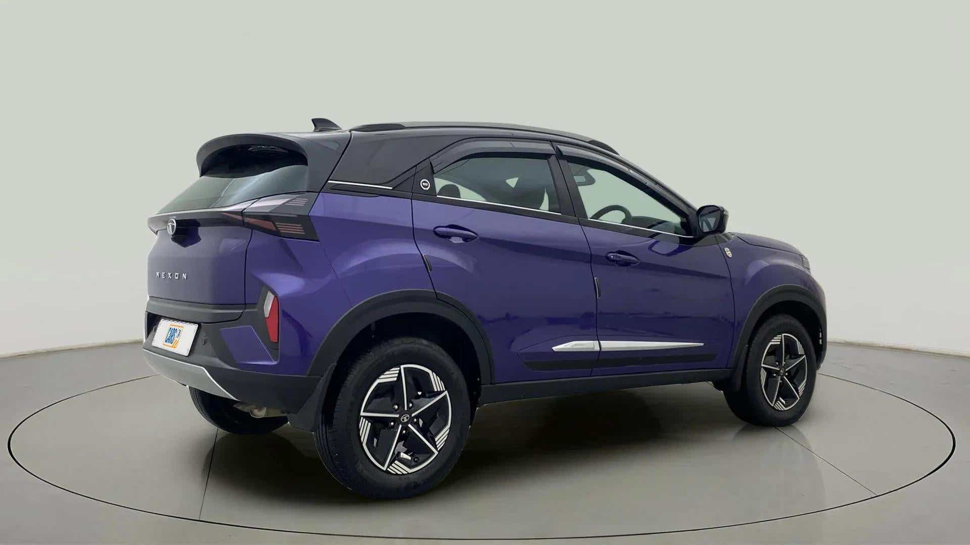 Rear three-quarter view of a Tata Nexon 2017-2023