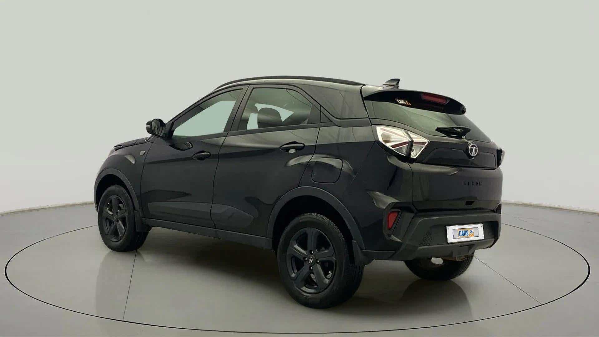 Rear three-quarter of a Tata Nexon 2017-2023