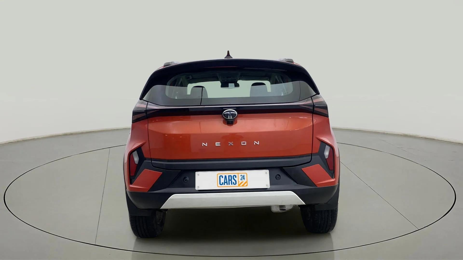 Rear view of a Tata Nexon