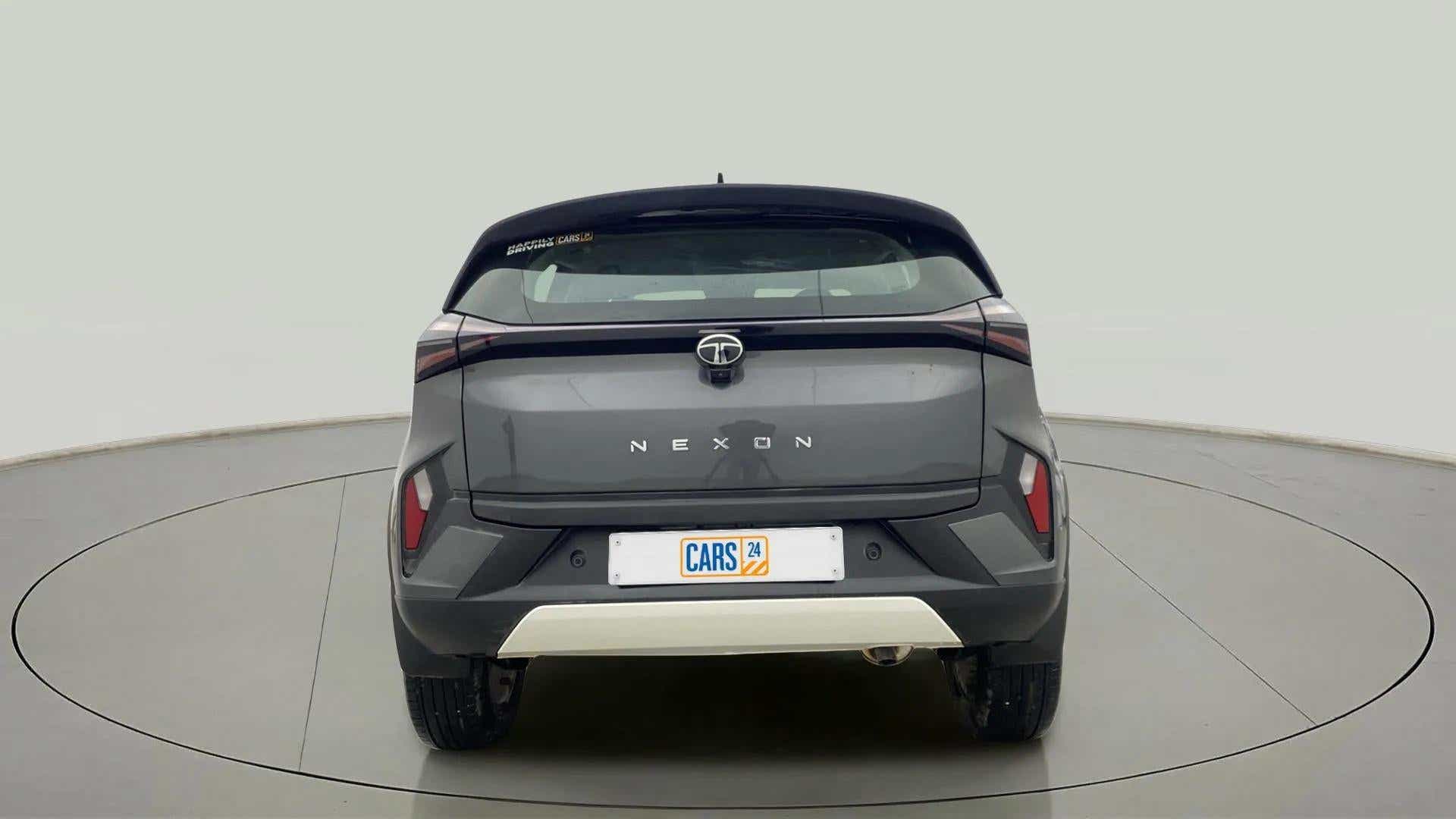 Rear view of a Tata Nexon
