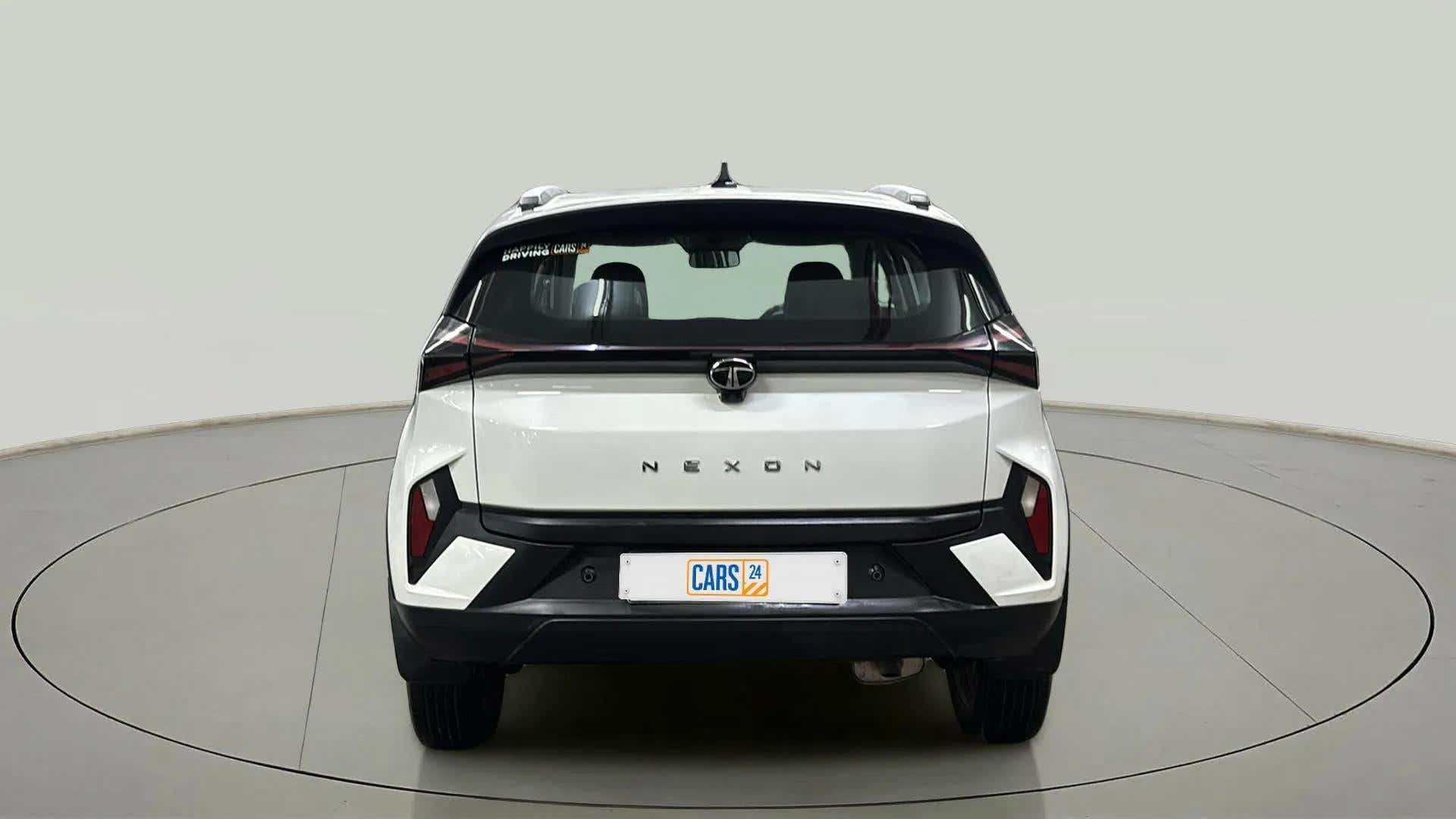 Rear view of a Tata Nexon