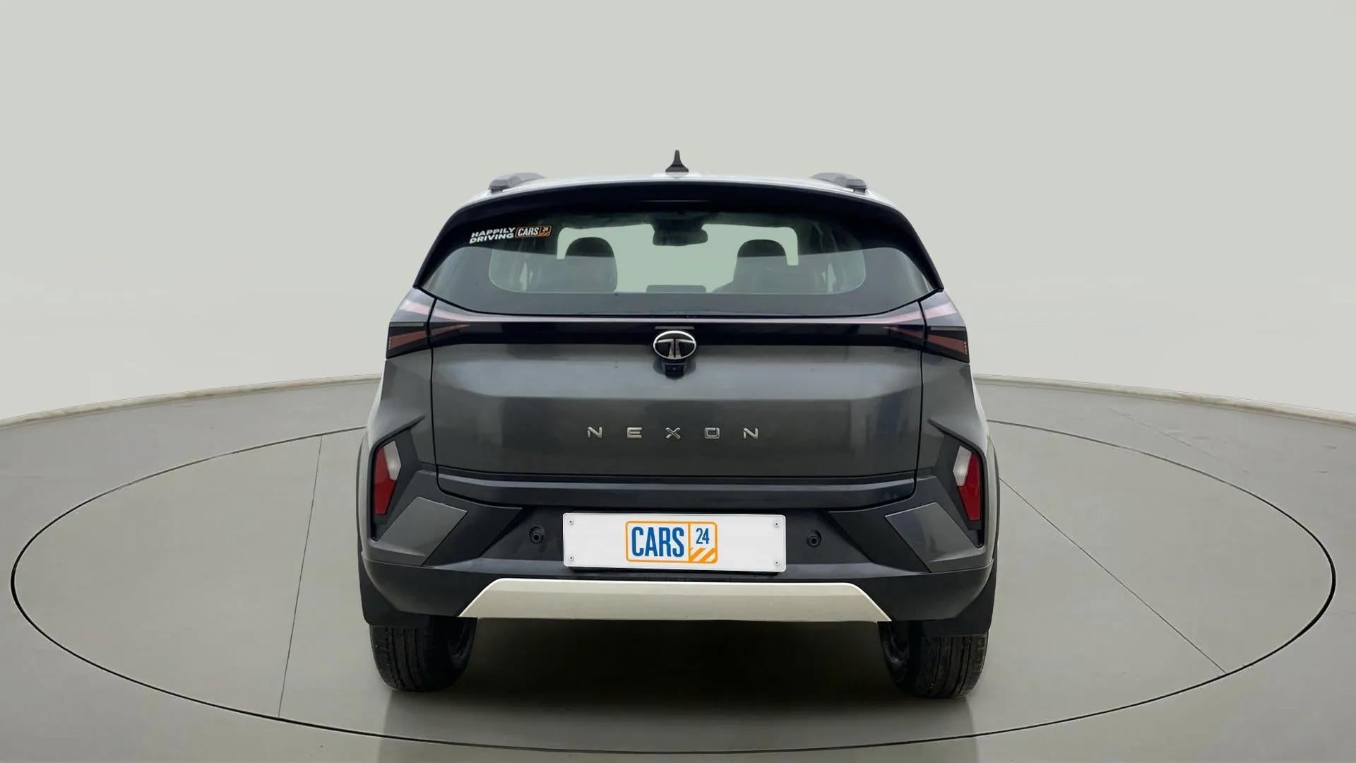 Rear view of a Tata Nexon