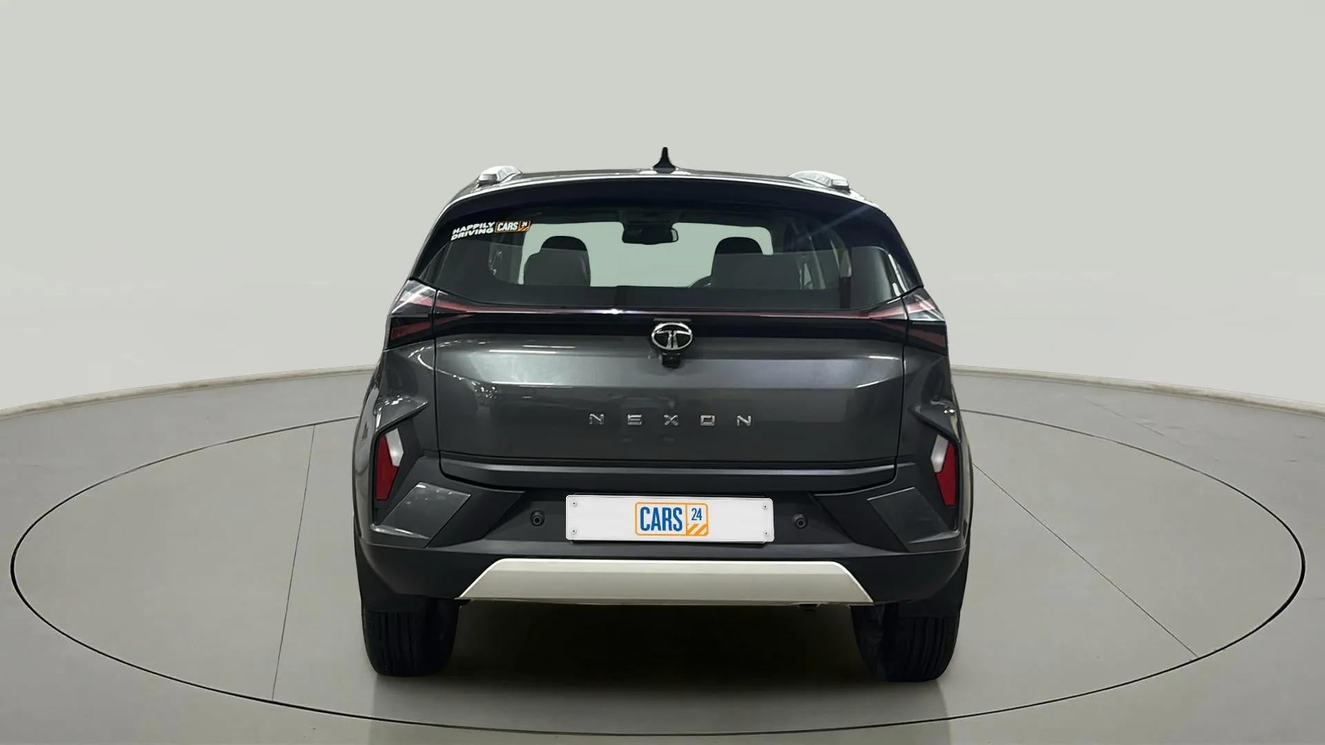 Rear view of a Tata Nexon