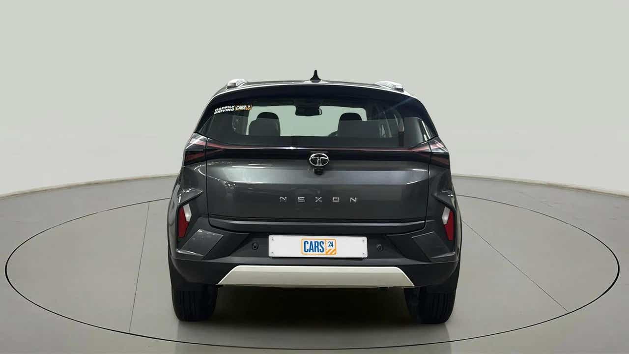Rear view of a Tata Nexon