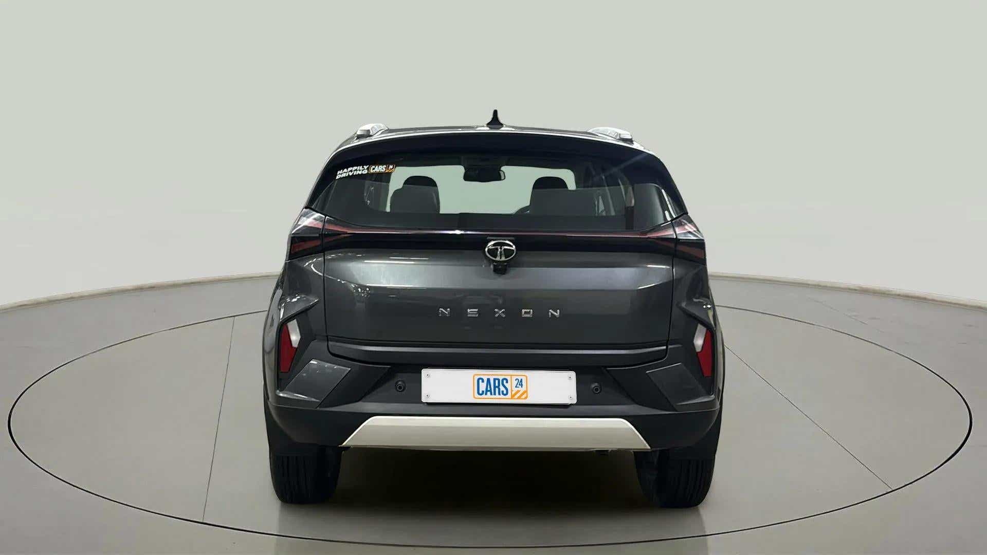 Rear view of a Tata Nexon