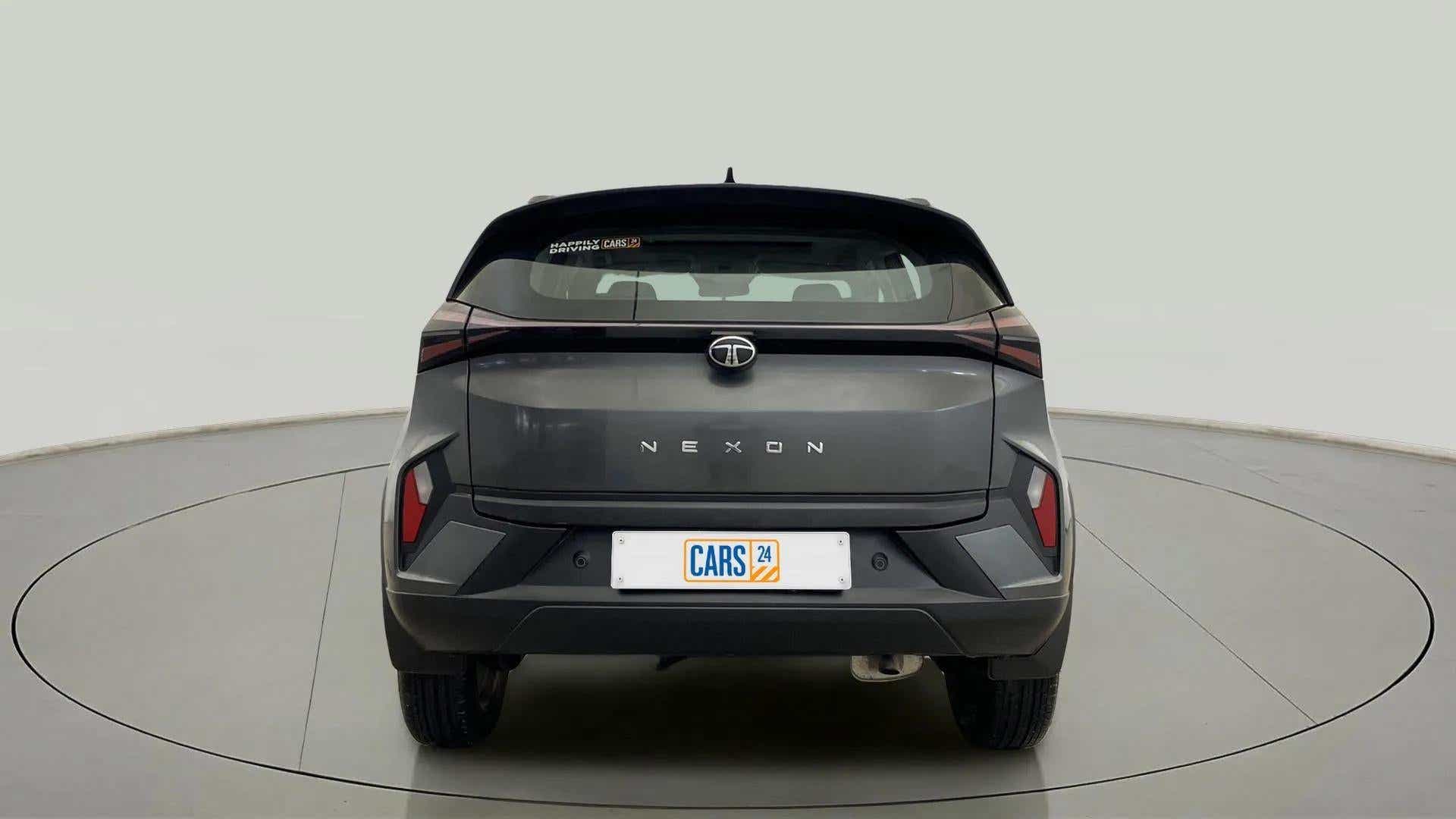 Rear view of a Tata Nexon