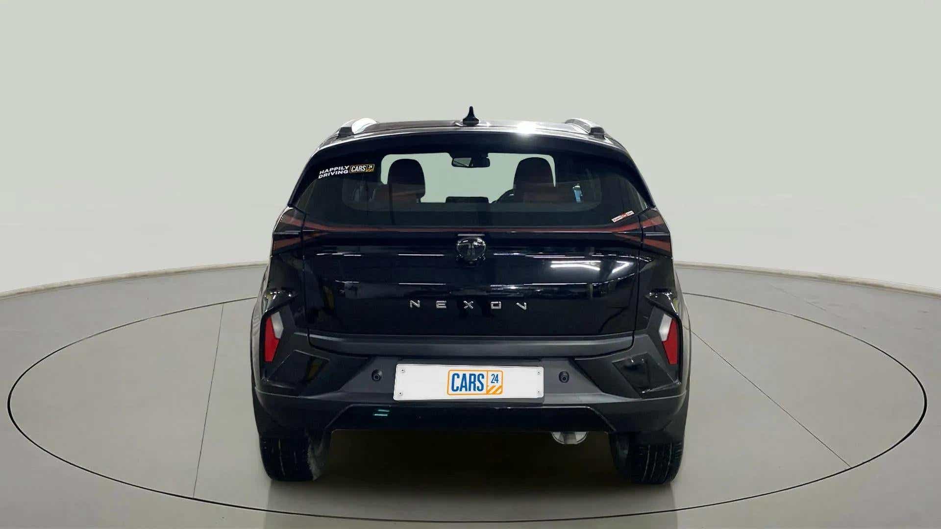 Rear view of a Tata Nexon