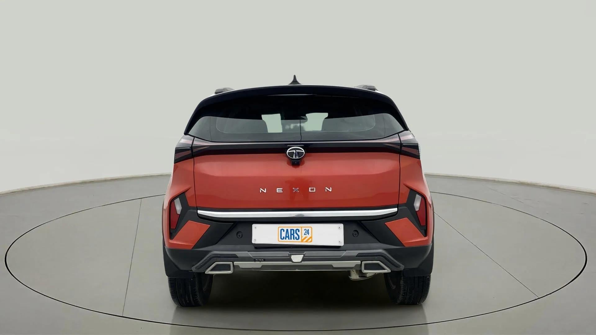 Rear view of a Tata Nexon