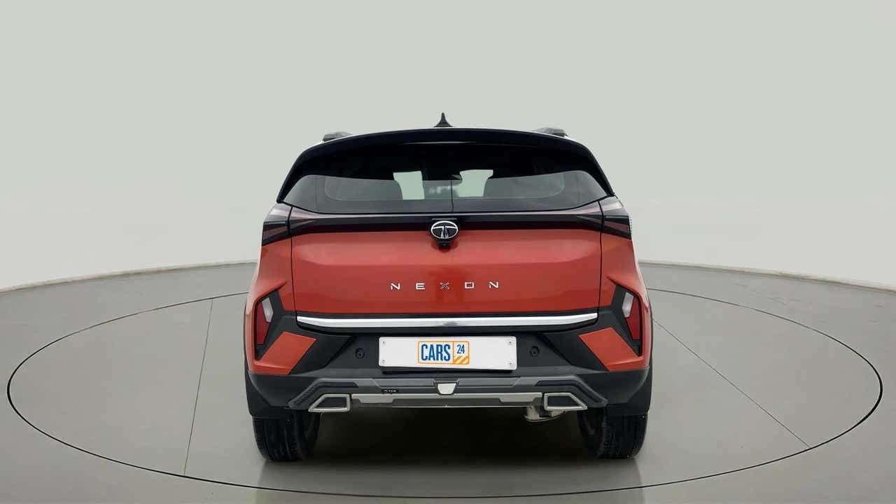 Rear view of a Tata Nexon