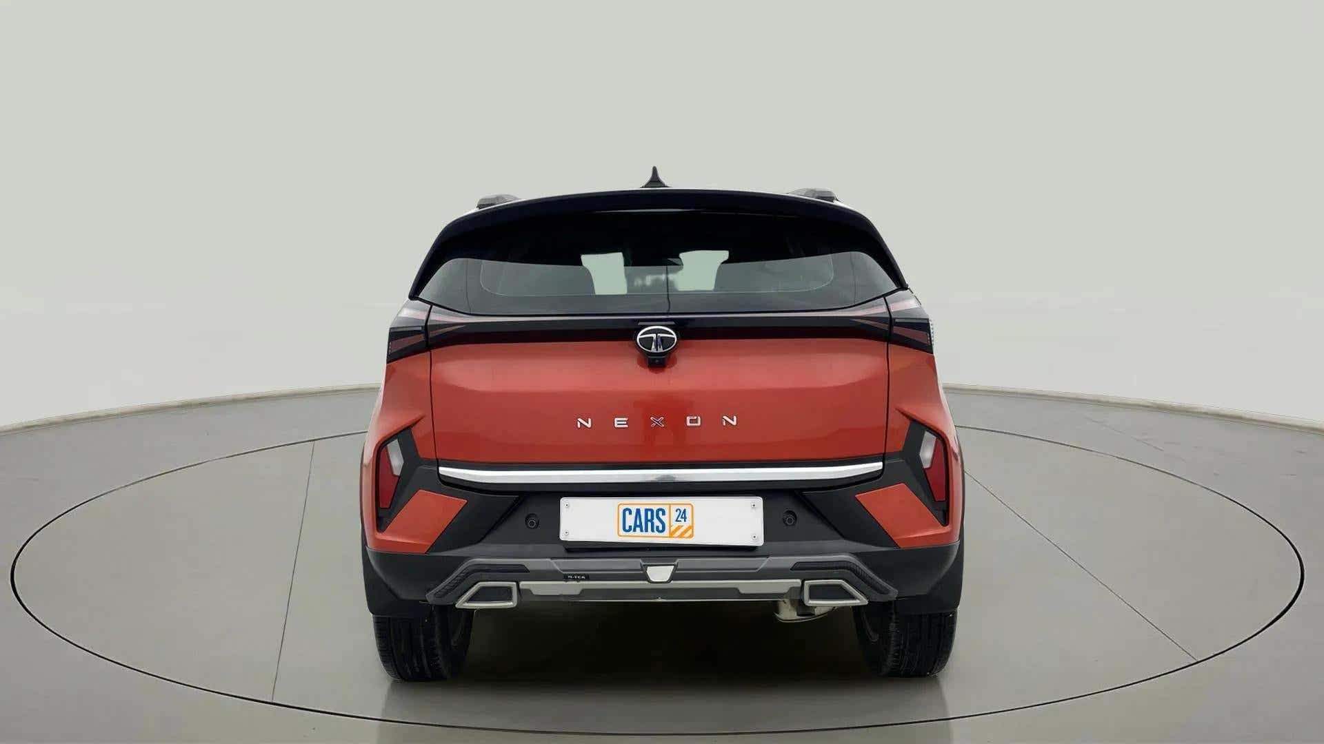 Rear view of a Tata Nexon