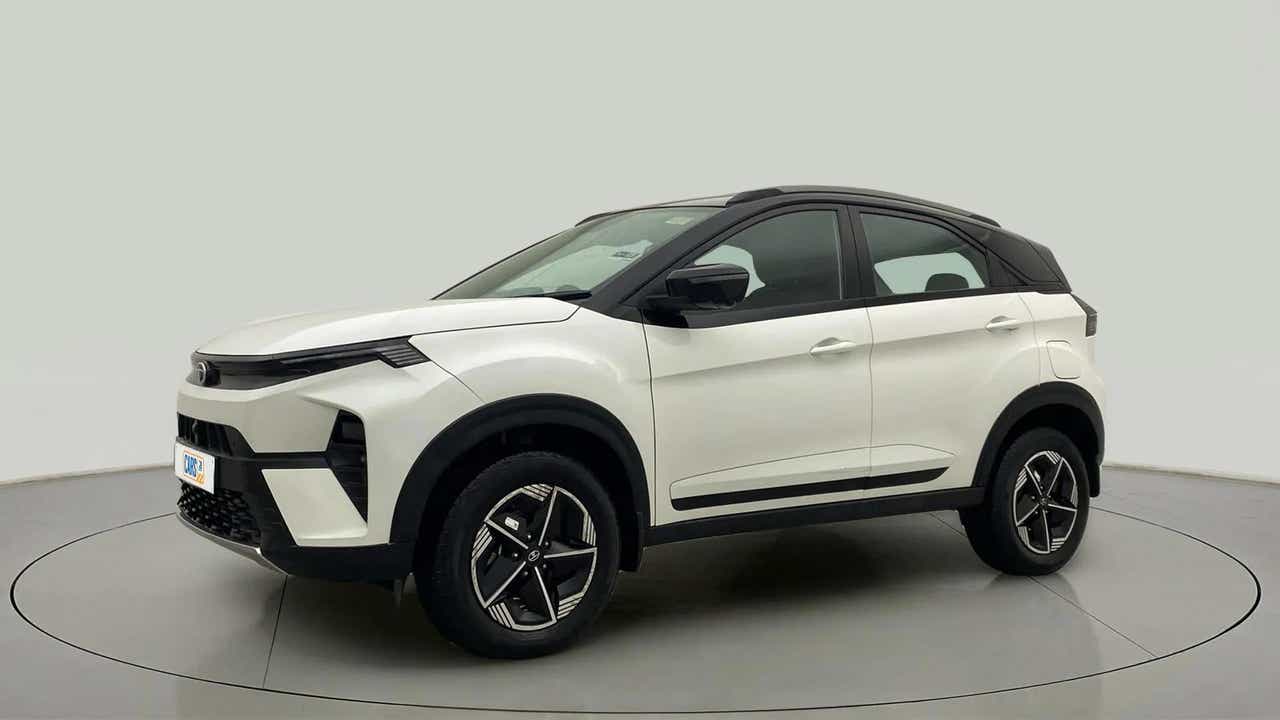 Front three-quarter view of a Tata Nexon