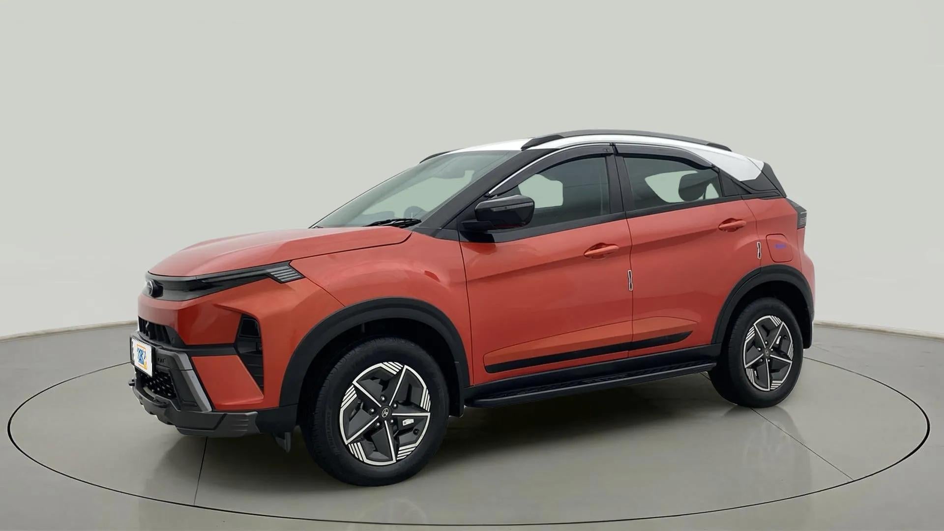 Front three-quarter view of a Tata Nexon