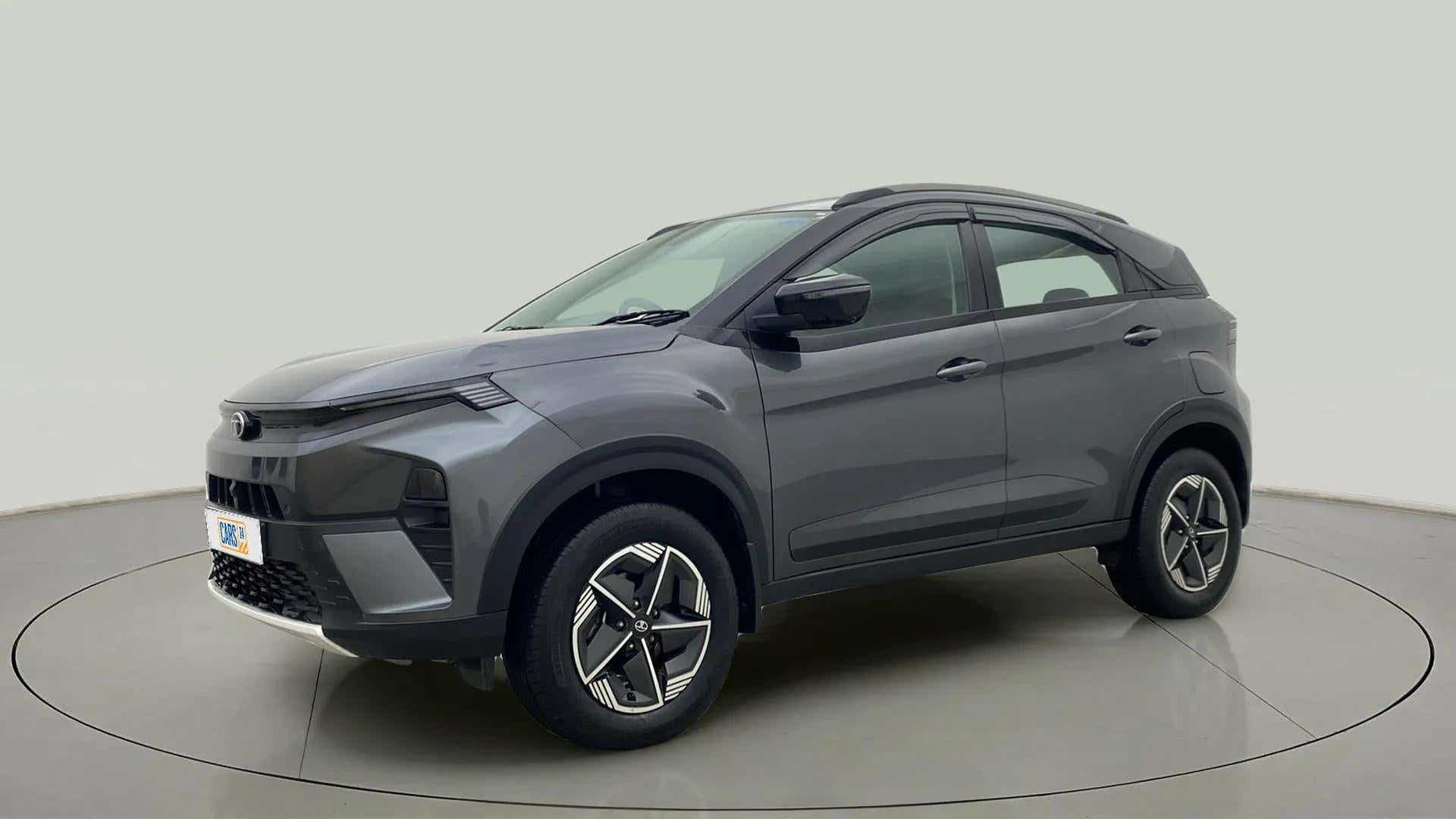 Front three-quarter view of a Tata Nexon