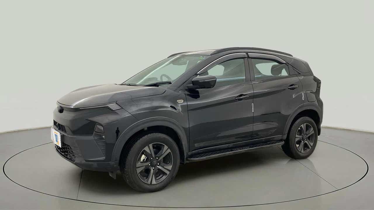 Front three-quarter view of a Tata Nexon
