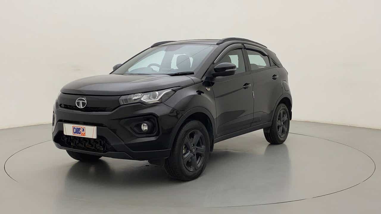 Front three-quarter view of a Tata Nexon 2017-2023