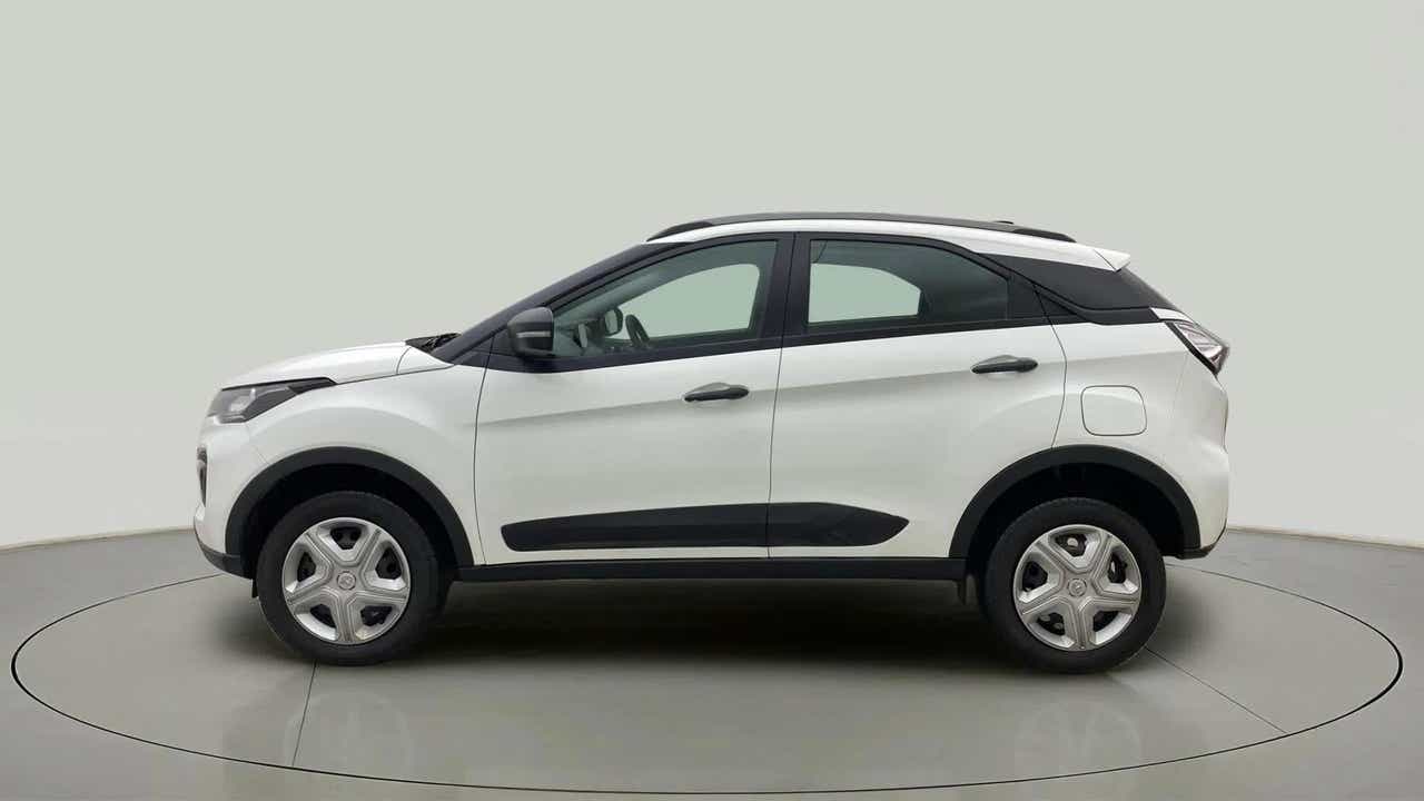Side view of a Calgary White Tata Nexon 2017-2023