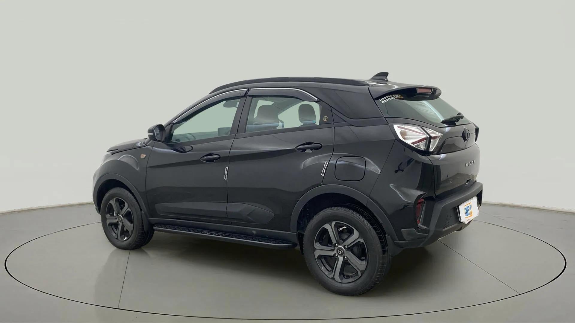 Rear three-quarter view of a Tata Nexon 2017-2023