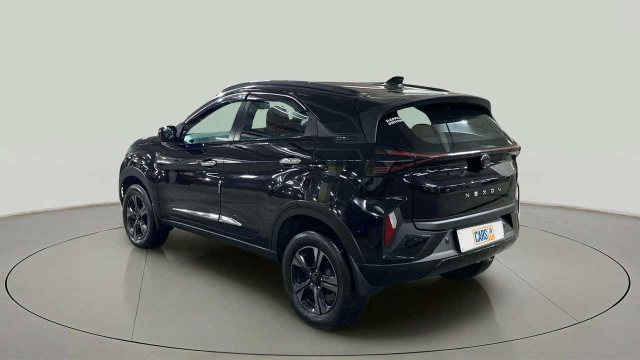 Rear three-quarter view of a Tata Nexon