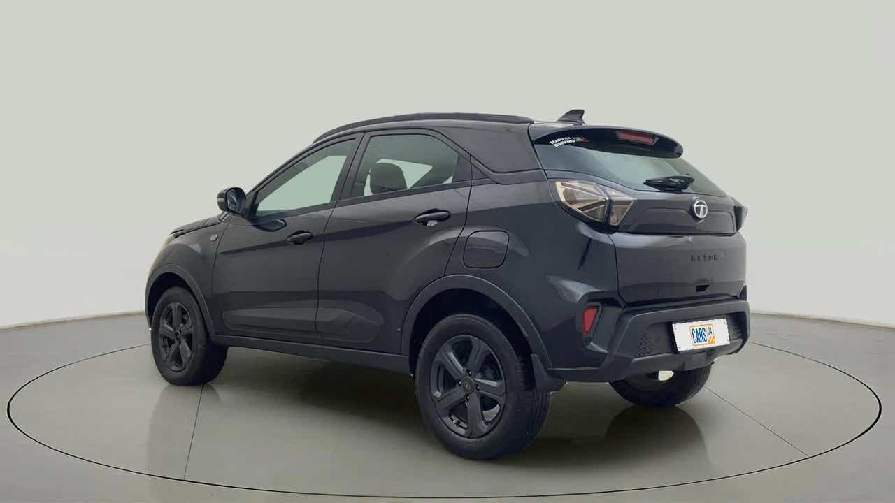 Rear three-quarter of a Tata Nexon 2017-2023