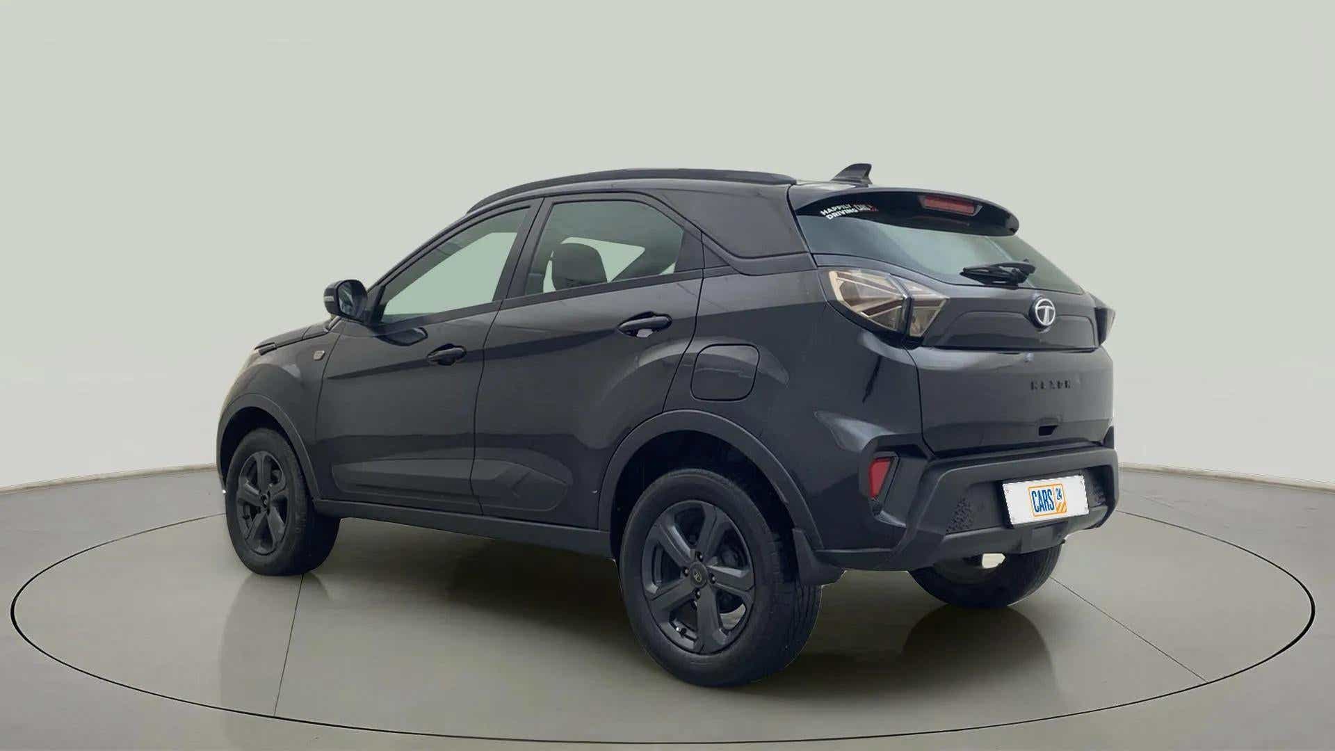 Rear three-quarter of a Tata Nexon 2017-2023
