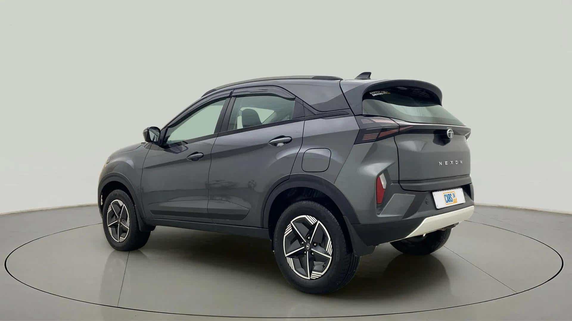 Rear three-quarter view of a Tata Nexon