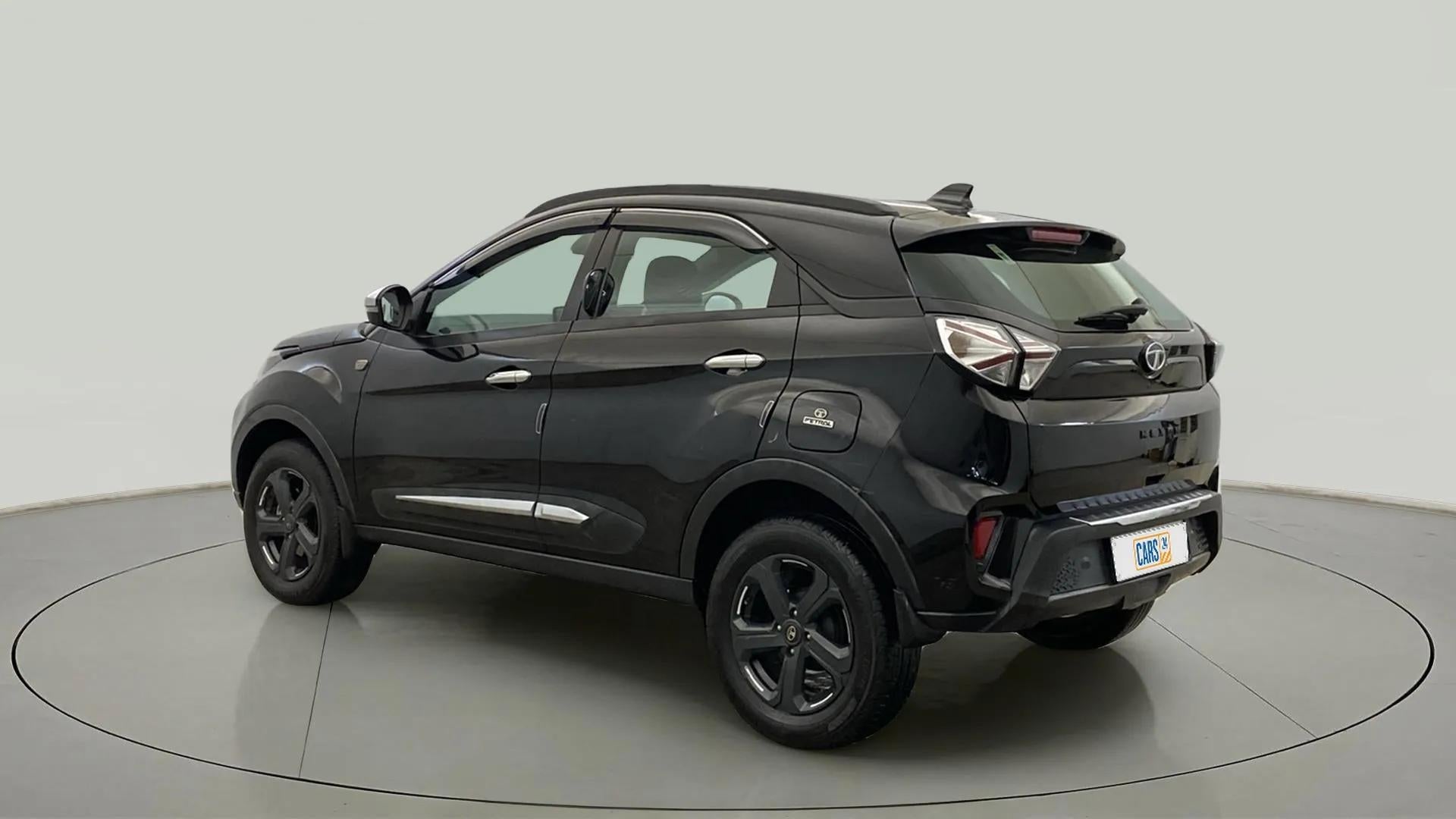 Rear three-quarter view of a Tata Nexon 2017-2023