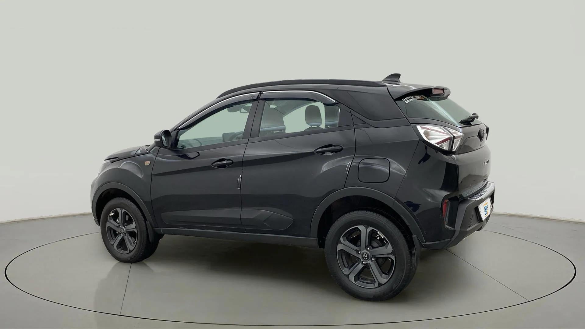 Rear three-quarter view of a Tata Nexon 2017-2023