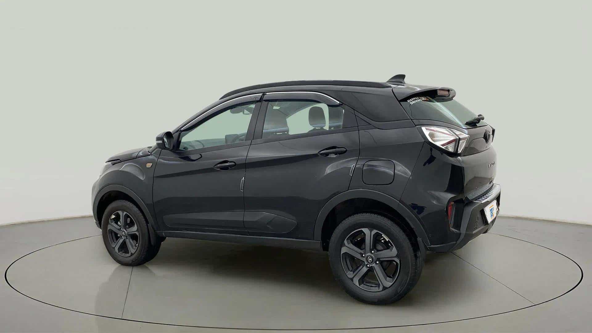 Rear three-quarter view of a Tata Nexon 2017-2023