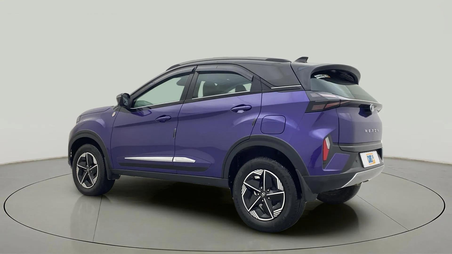 Rear three-quarter view of a Tata Nexon 2017-2023