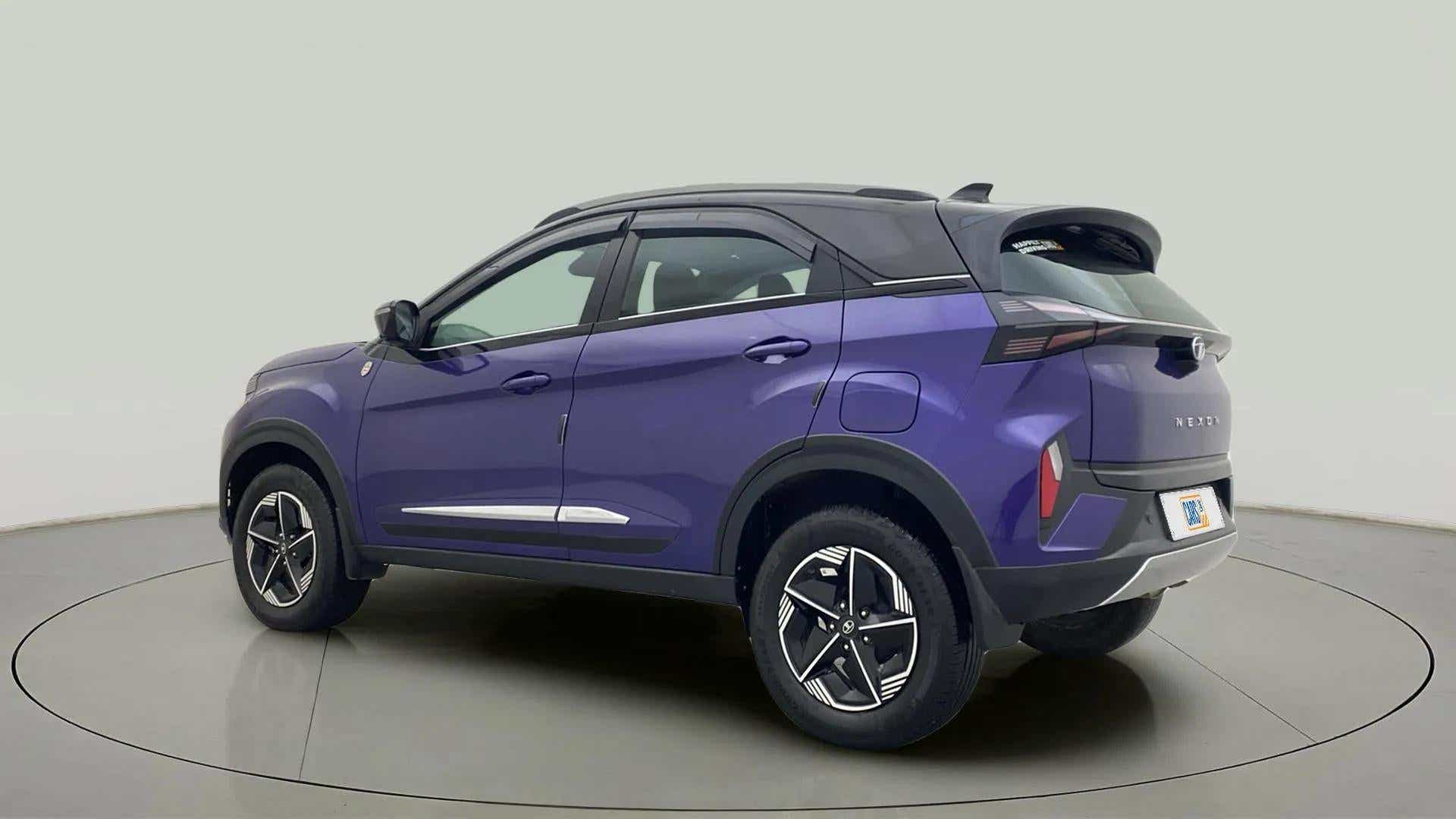 Rear three-quarter view of a Tata Nexon 2017-2023