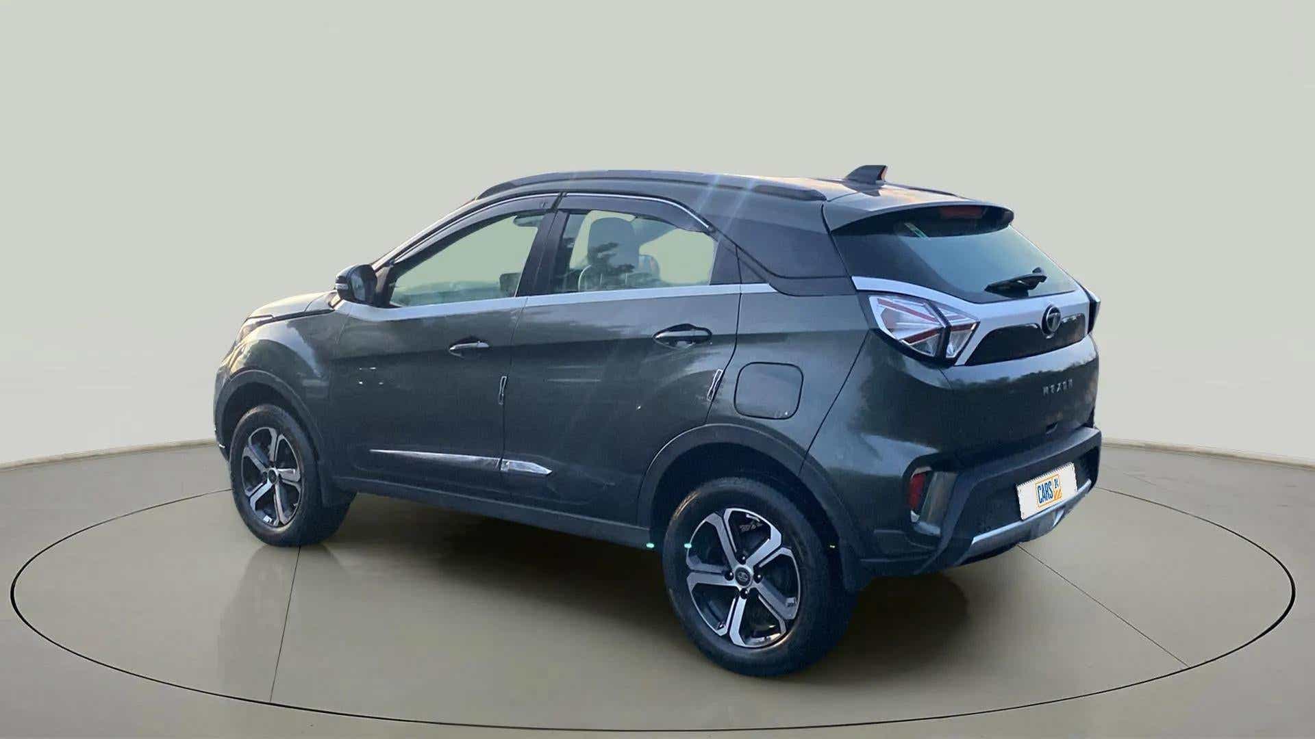 Rear three-quarter view of a Tata Nexon 2017-2023