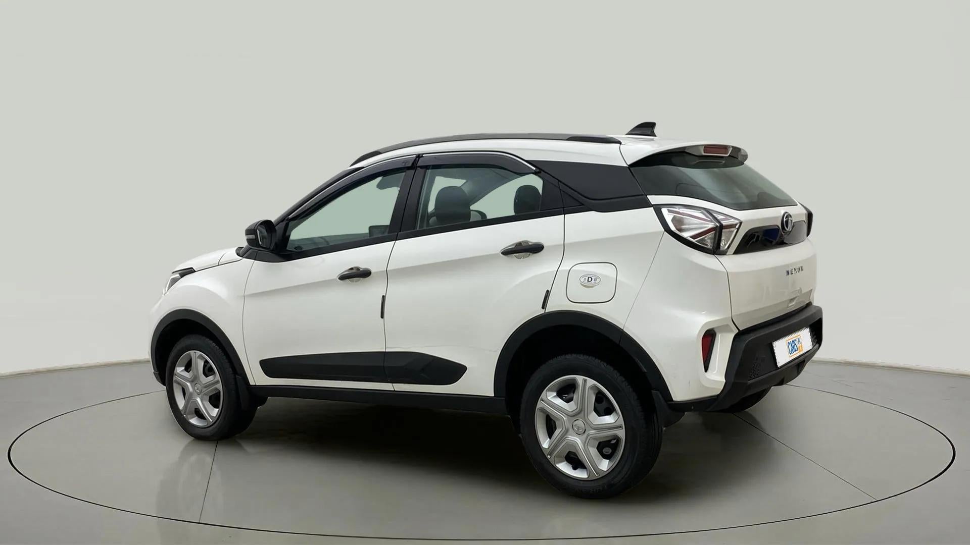 Rear three-quarter view of a Tata Nexon 2017-2023