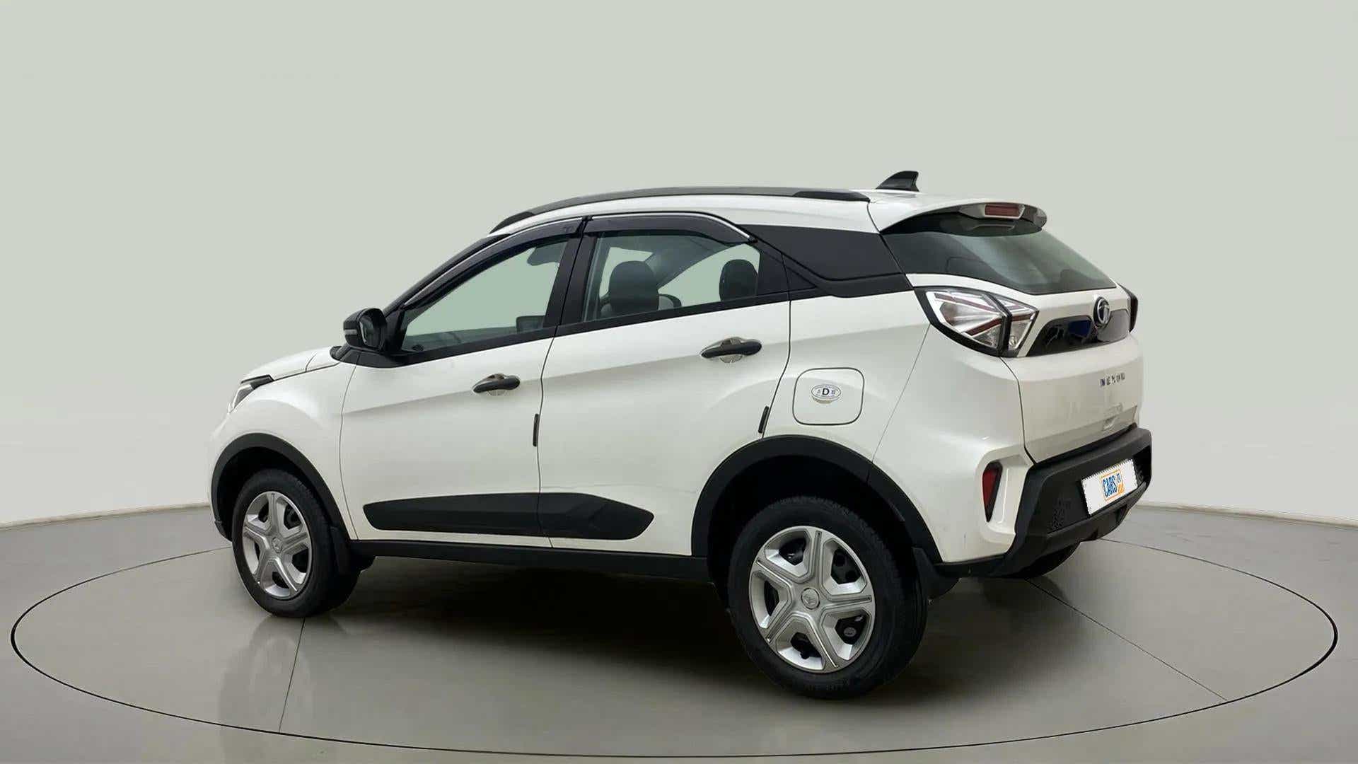Rear three-quarter view of a Tata Nexon 2017-2023