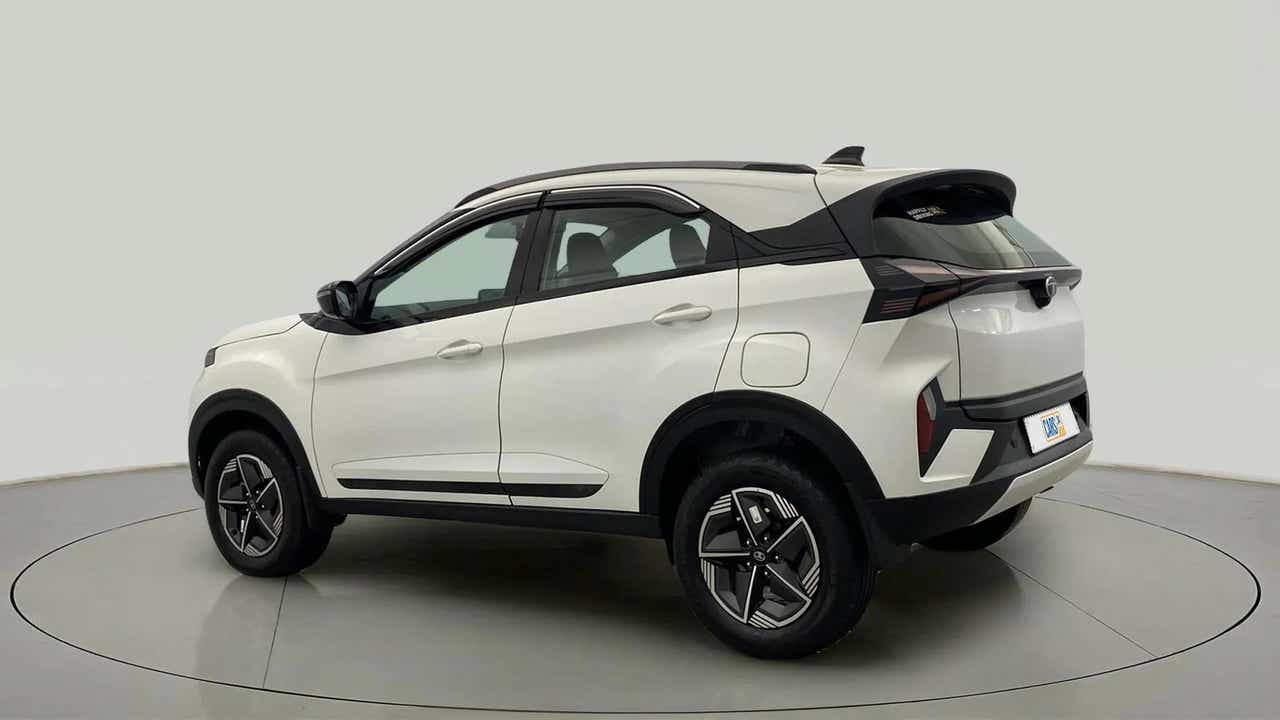 Rear three-quarter view of a Tata Nexon