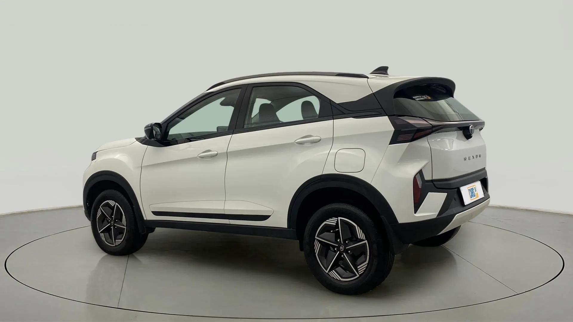 Rear three-quarter view of a Tata Nexon