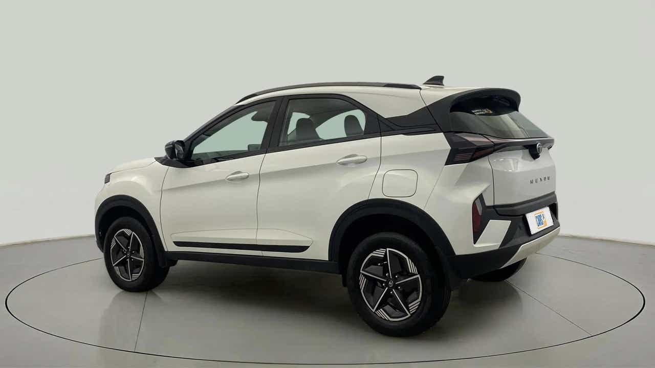 Rear three-quarter view of a Tata Nexon