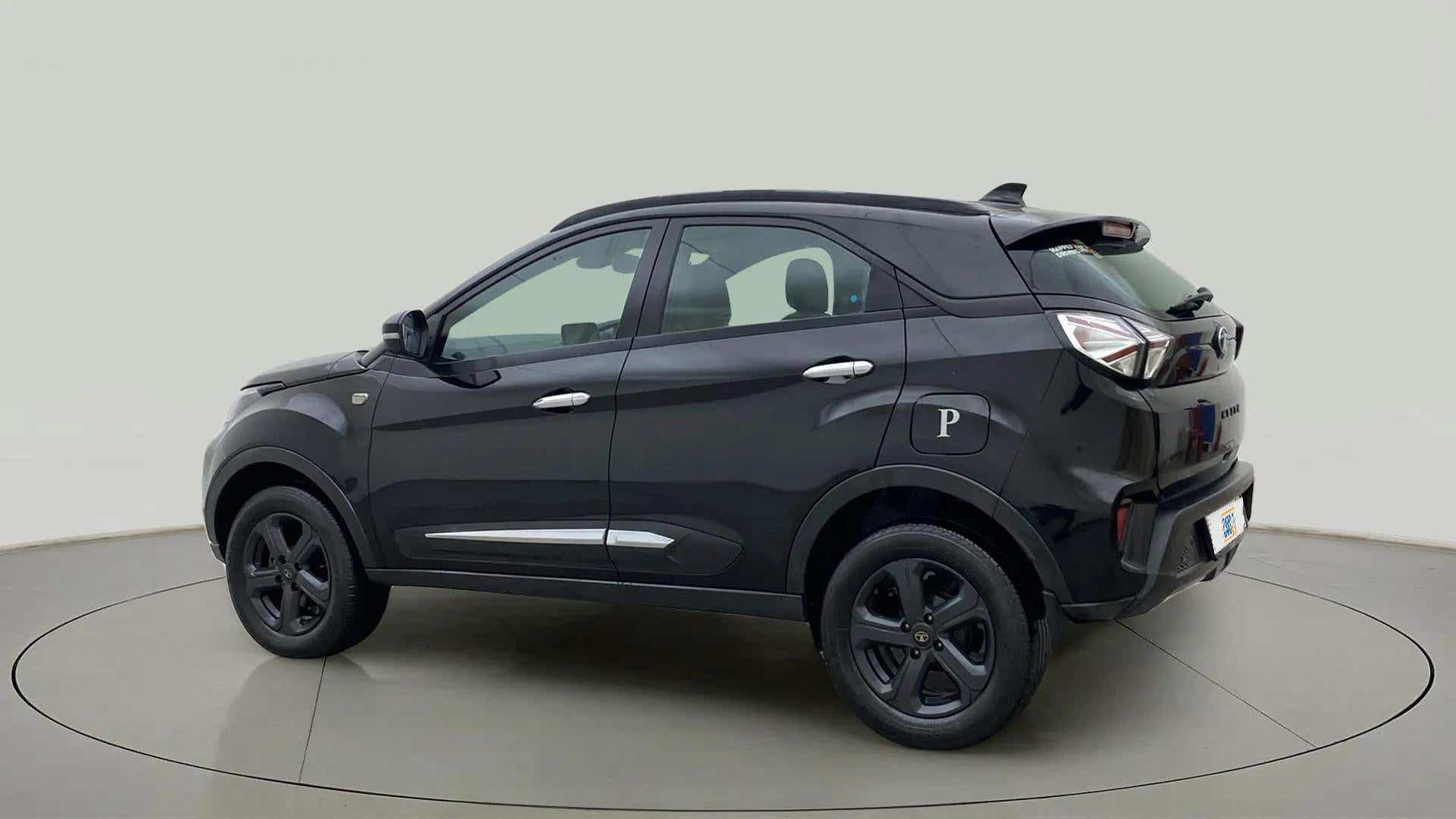Rear three-quarter view of a Tata Nexon 2017-2023