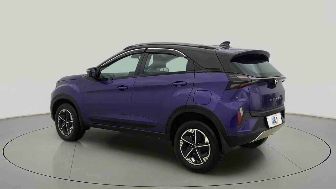 Rear three-quarter view of a Tata Nexon