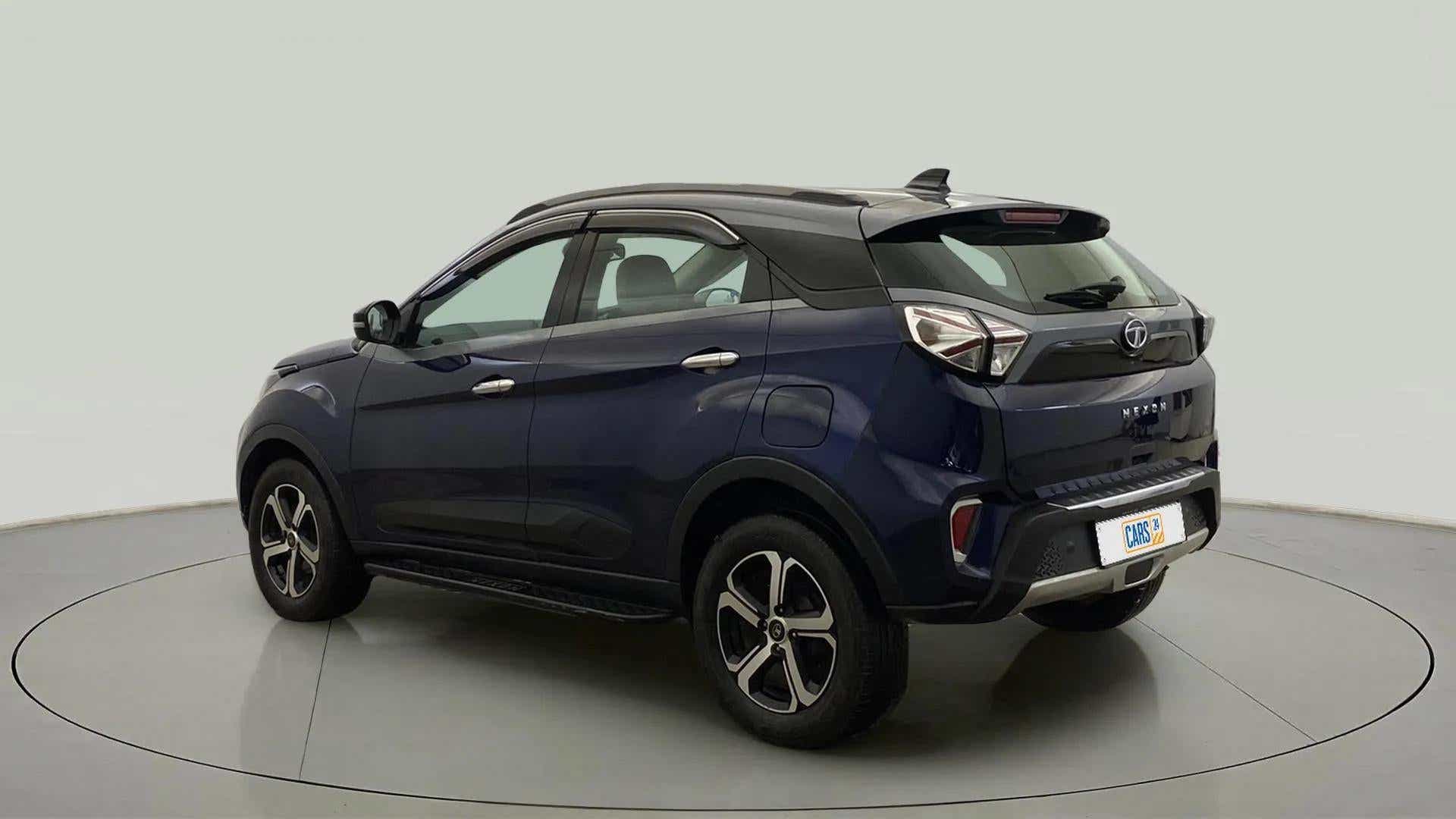 Rear three-quarter view of a Tata Nexon 2017-2023