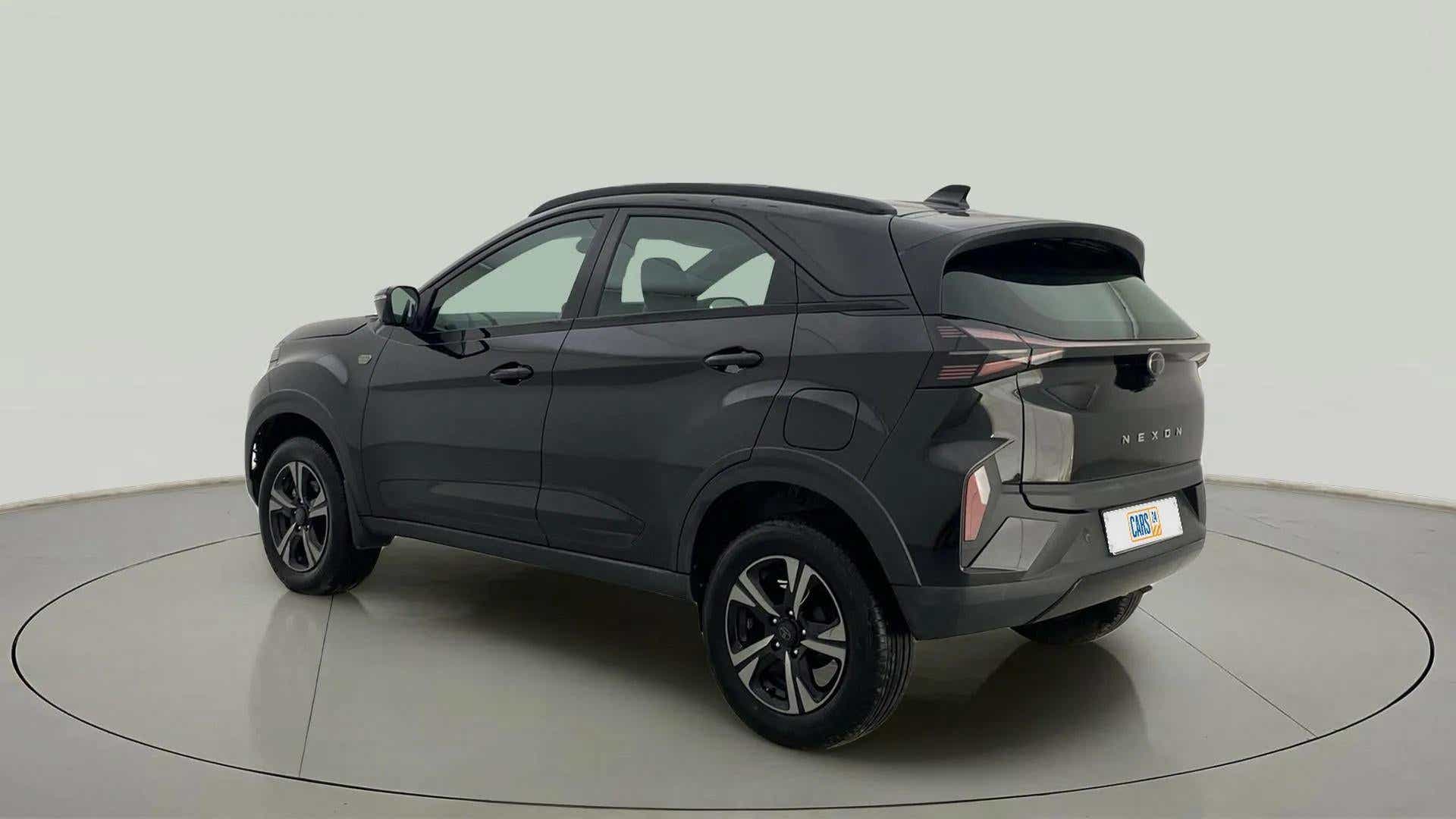 Rear three-quarter view of a tata nexon