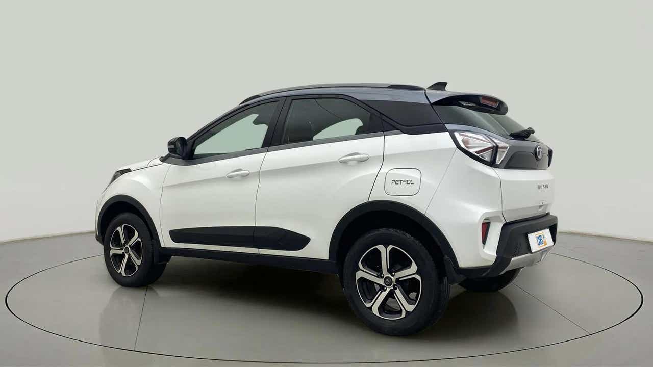 Rear three-quarter view of a Tata Nexon 2017-2023