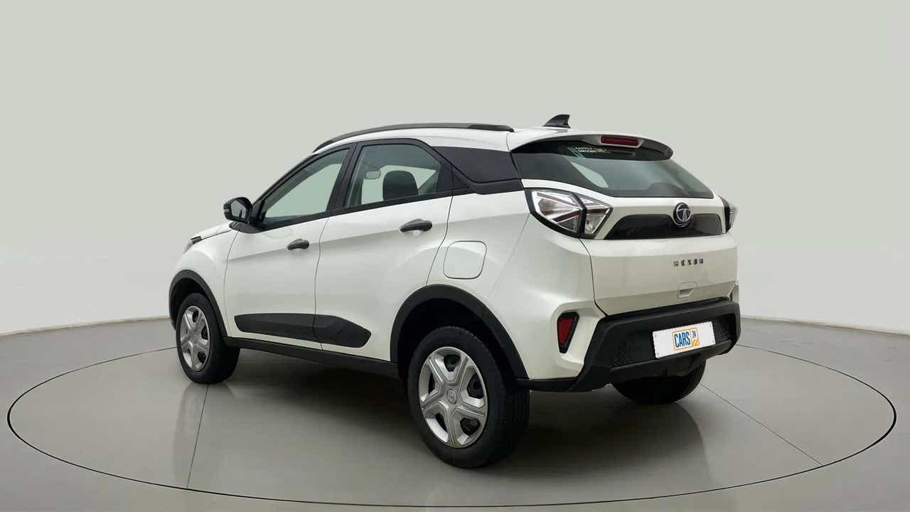 Rear three-quarter view of a Tata Nexon 2017-2023