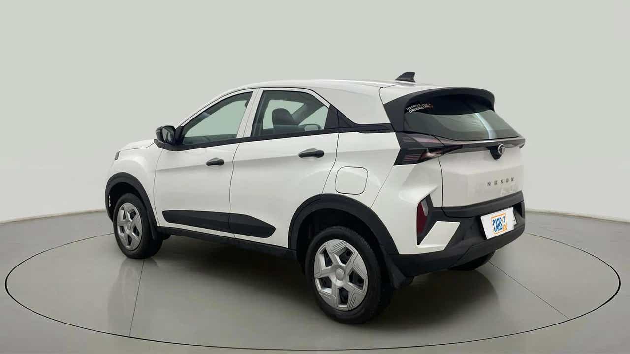 Rear three-quarter view of a Tata Nexon
