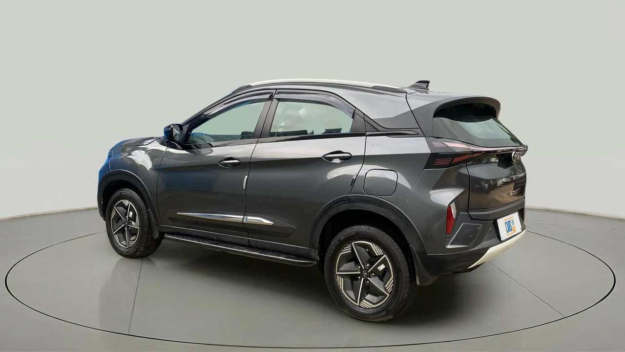 Rear three-quarter view of a tata nexon