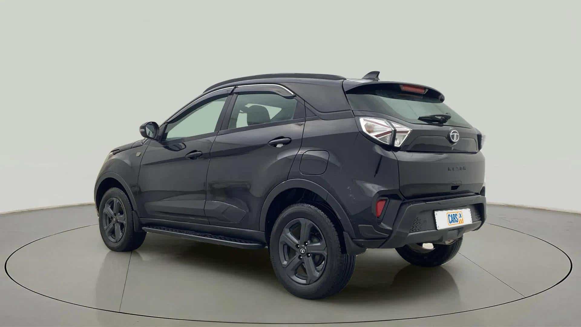 Rear three-quarter view of a Tata Nexon 2017-2023