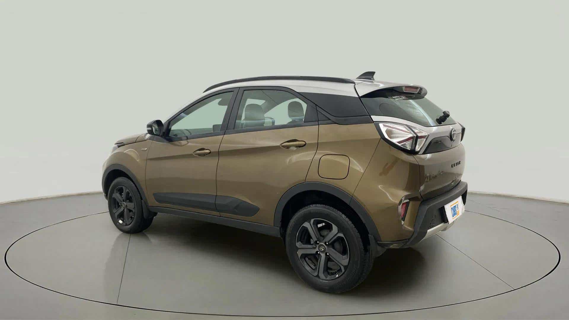 Rear three-quarter view of a Tata Nexon 2017-2023