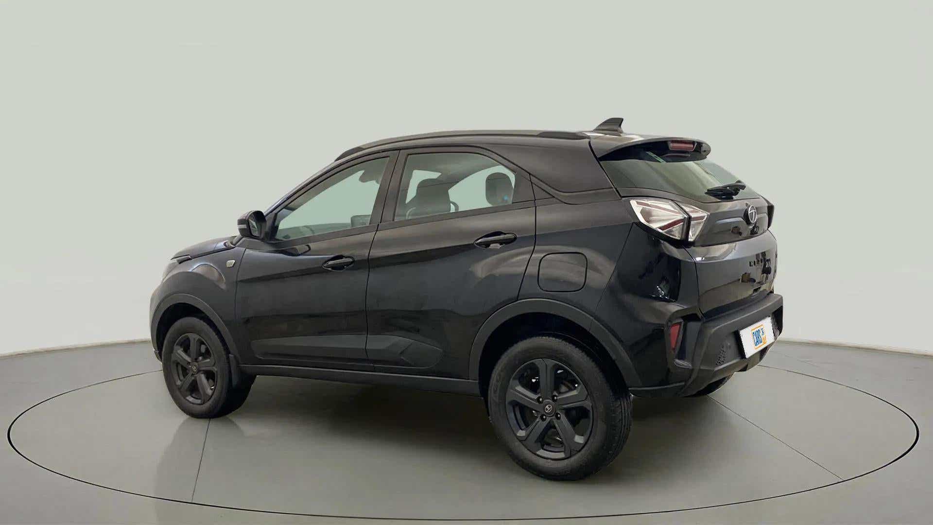 Rear three-quarter of a Tata Nexon 2017-2023