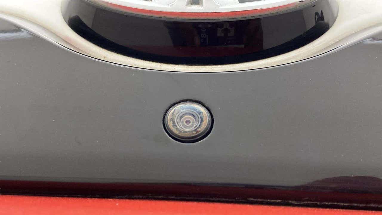 Close-up of a rear camera on a Tata Nexon 2017-2023