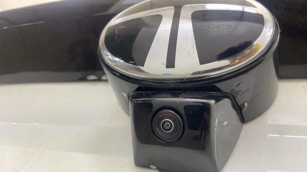 Rear camera close-up of a Tata Nexon